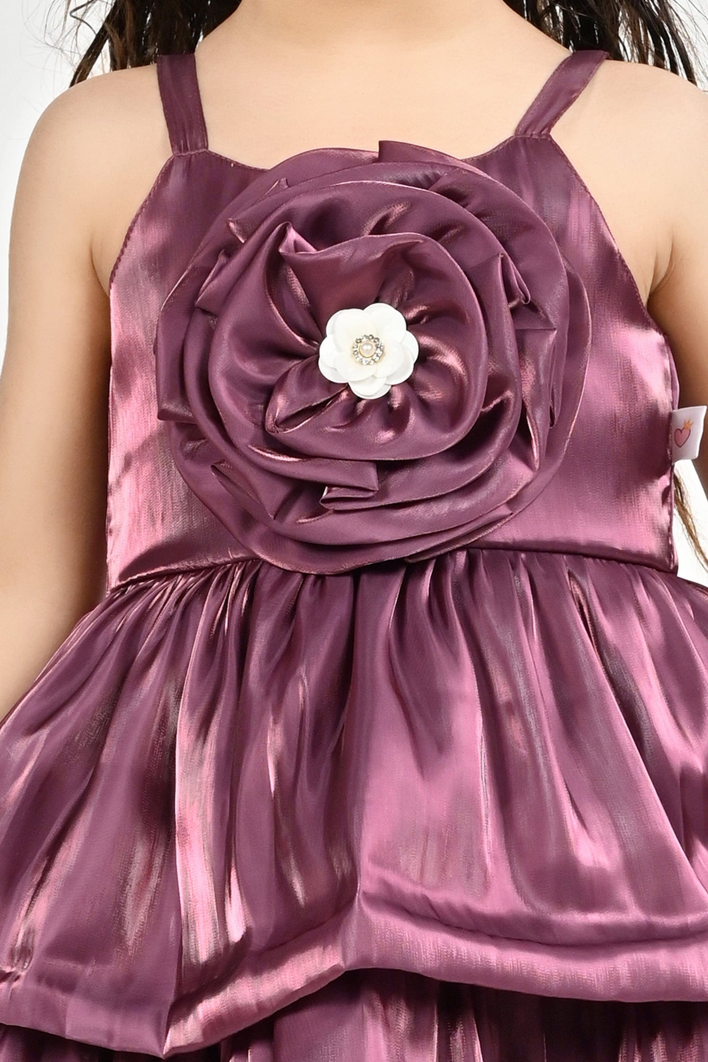 Sleeveless Designer Frock for Girls | Wine