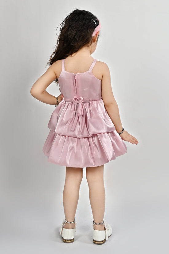 Sleeveless Designer Frock for Girls | Pink