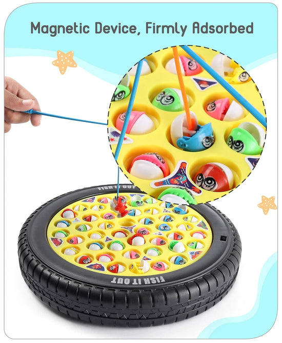 Magnetic Fishing Game Set | 45 Fish and 4 Poles | +3 Years