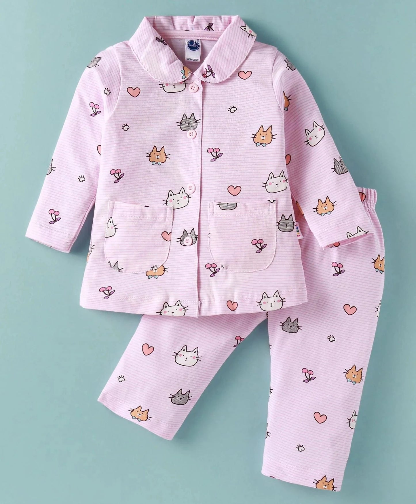 Night Suit For Girls | Full-Sleeves | Girls