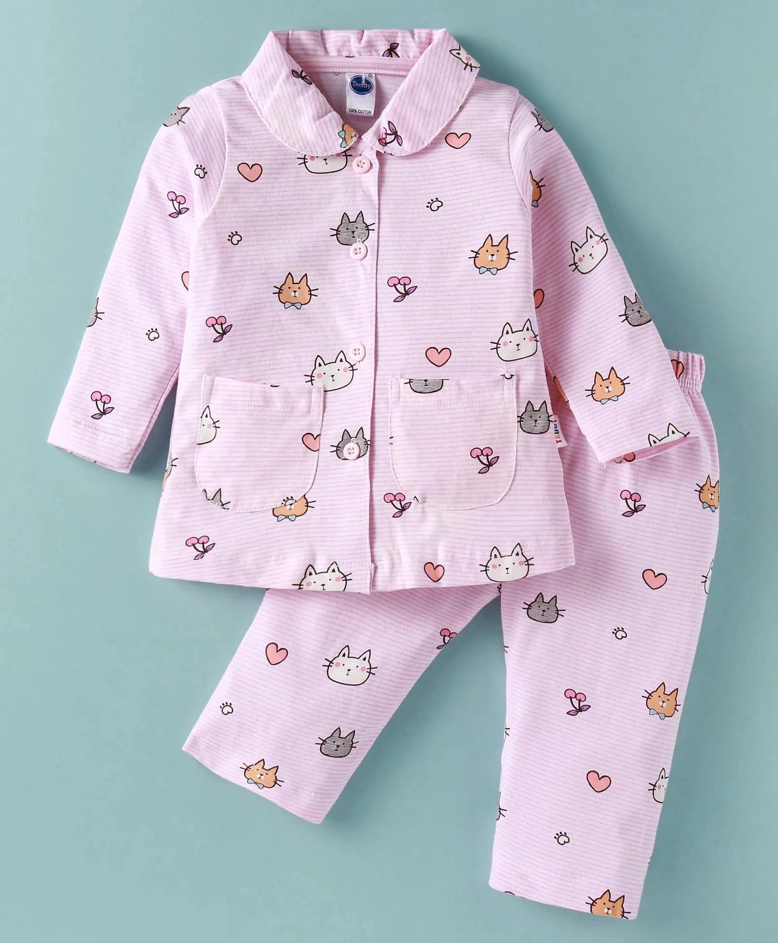 Night Suit For Girls | Full-Sleeves | Girls