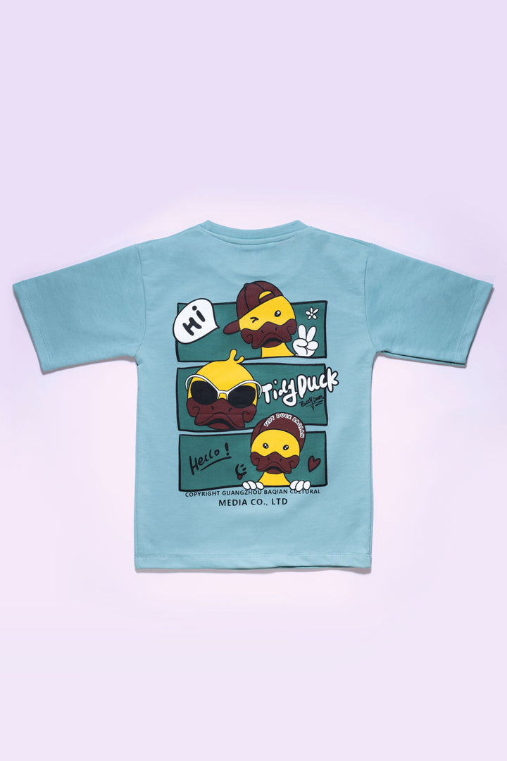 Hip Hop Oversize Aqua Tshirt For Boys