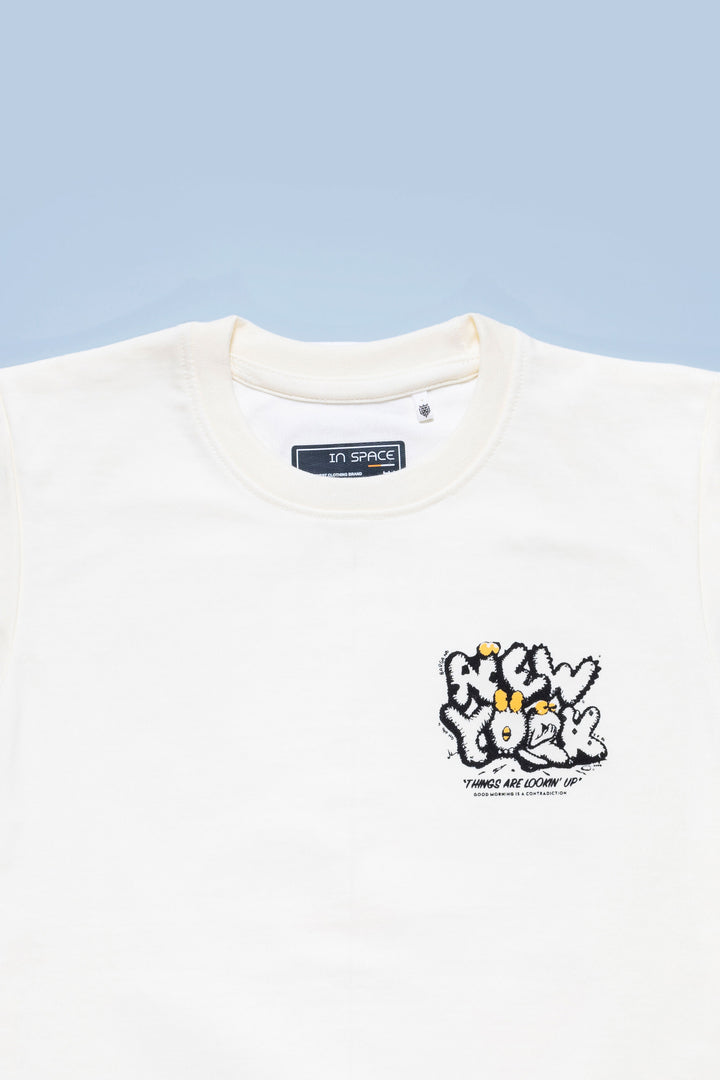 Hip Hop Oversize White Tshirt For Boys