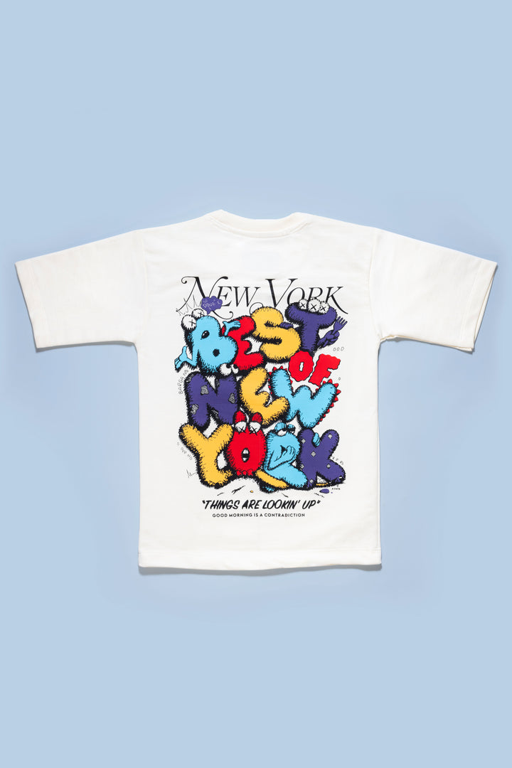 Hip Hop Oversize White Tshirt For Boys