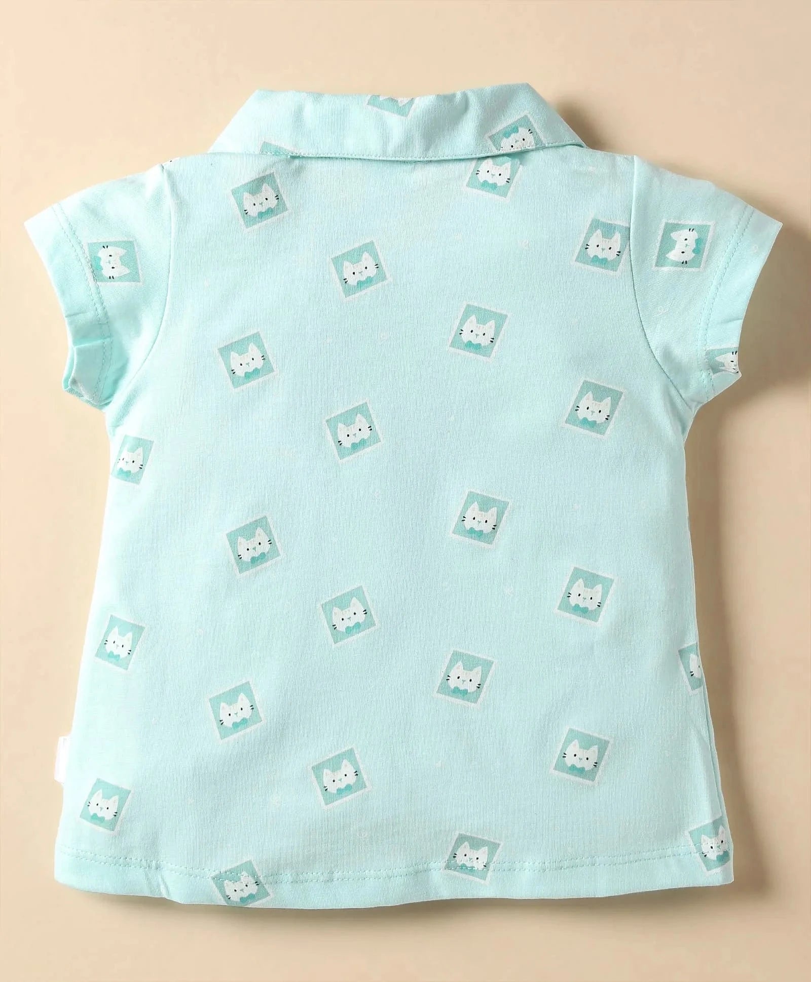 Night Suit For Girls | Half Sleeves | Front Open