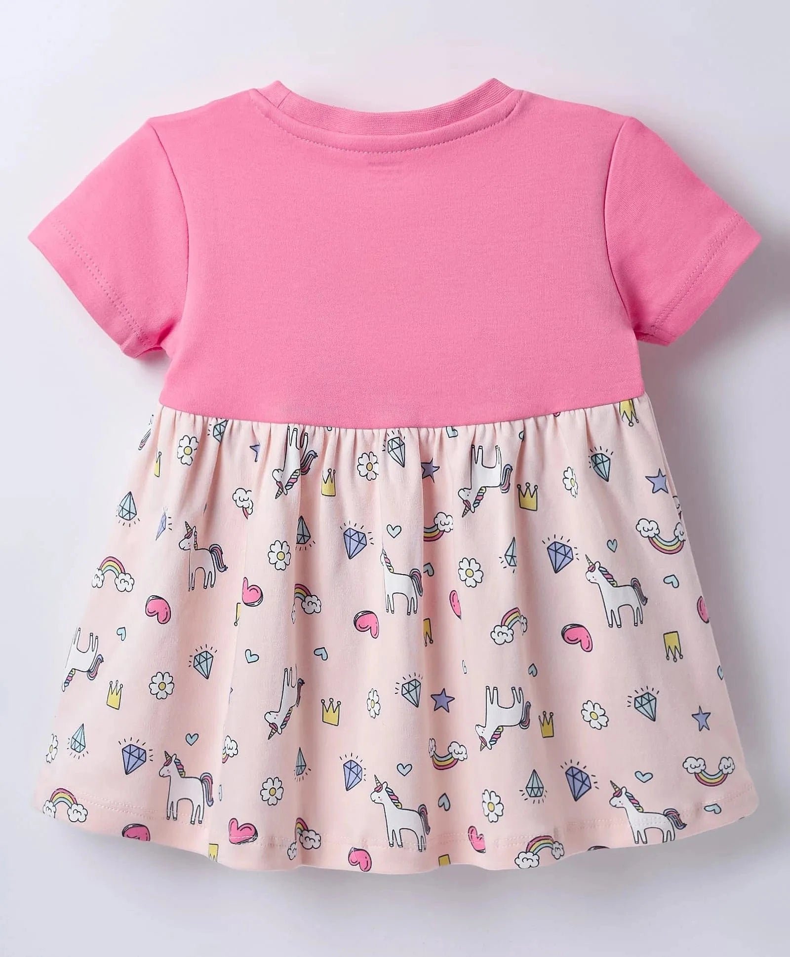 Frock For Girls | Half Sleeves | Unicorn Print | 100% Cotton