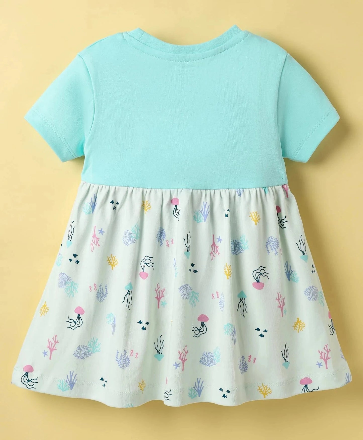 Frock For Girls | Half Sleeves | Marine Print | 100% Cotton