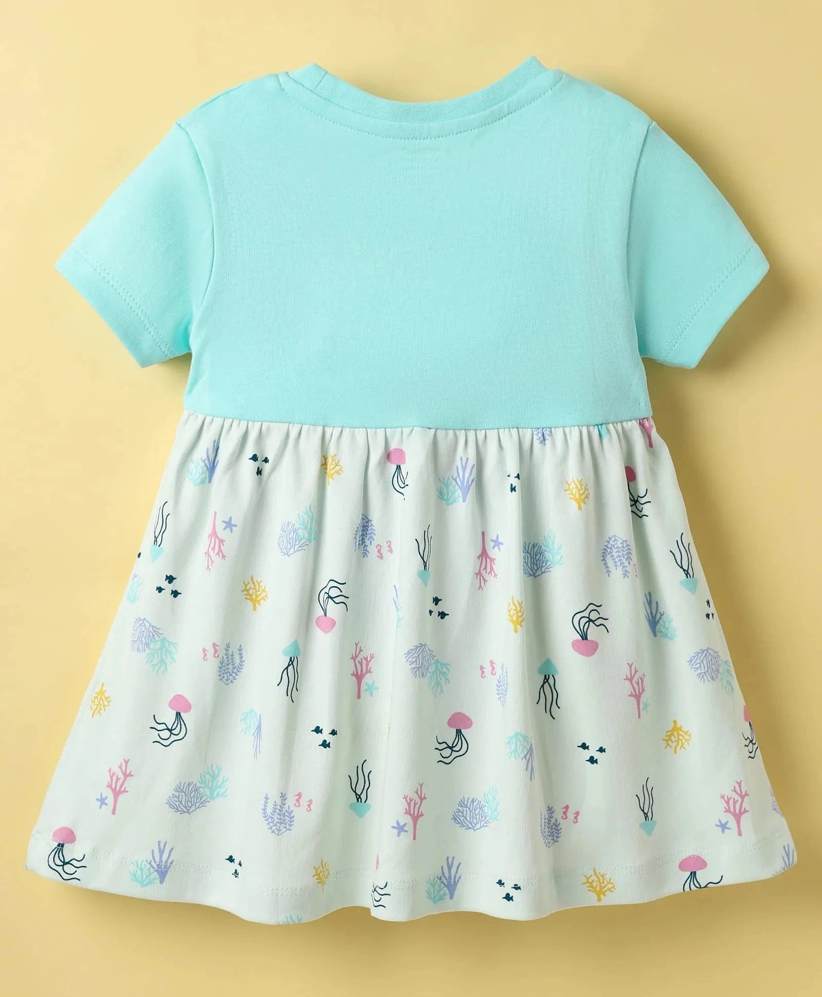 Frock For Girls | Half Sleeves | Marine Print | 100% Cotton
