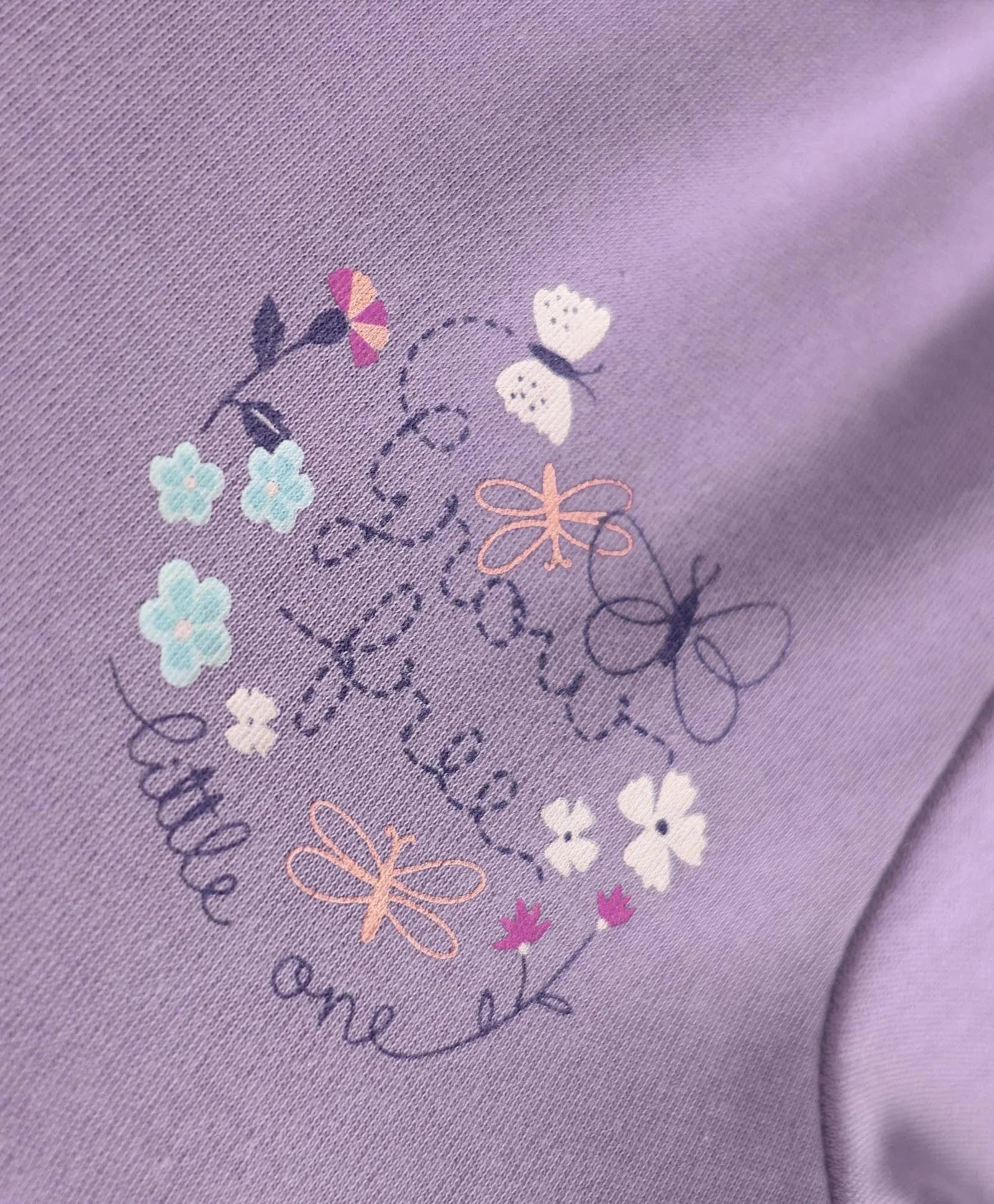 Frock For Girls | Half Sleeves | Mouse Print | 100% Cotton | Purple