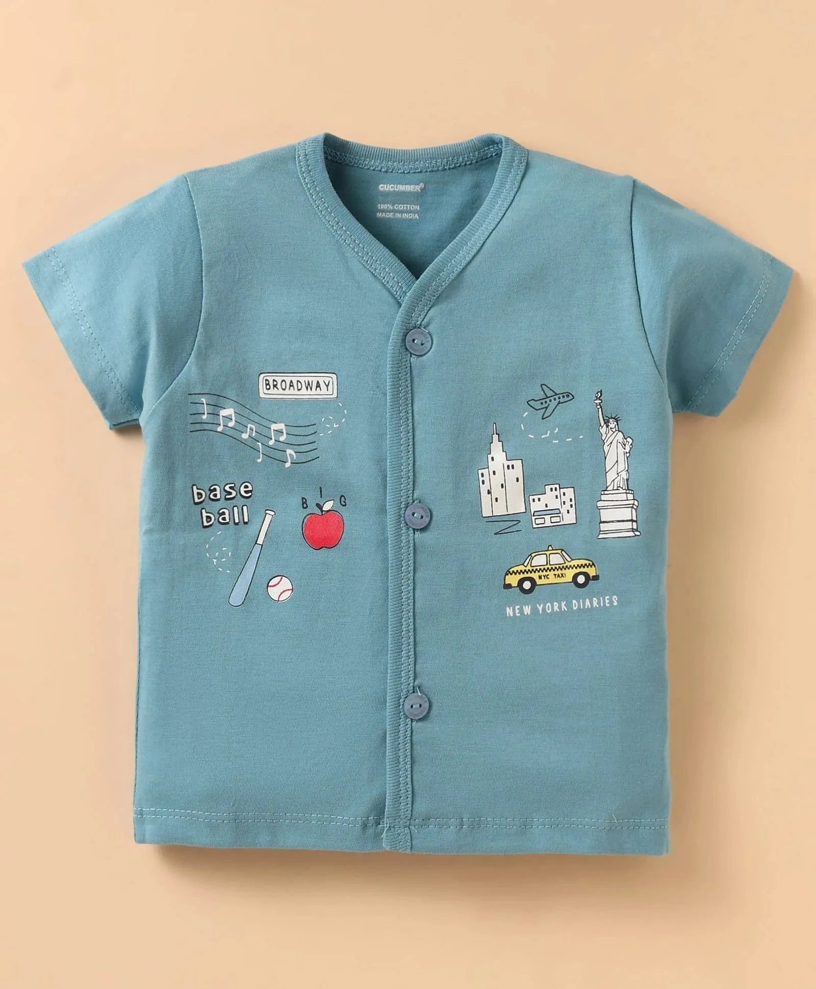 Co-ord Clothing Sets for Babies | Front Open Jhabla Shorts | 0-2Y