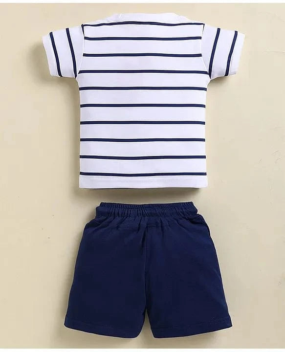 Clothing Sets For Boys | Travel Print | 100% Cotton | Navy