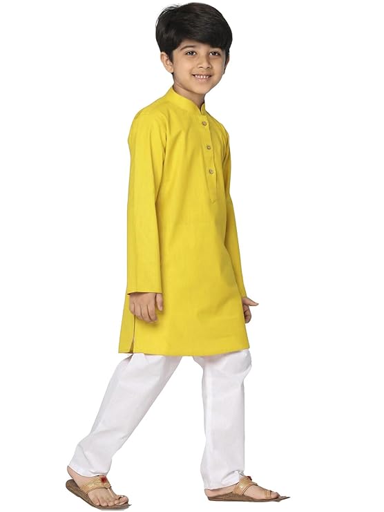 Comfy Yellow Kurta Pajama For Boys