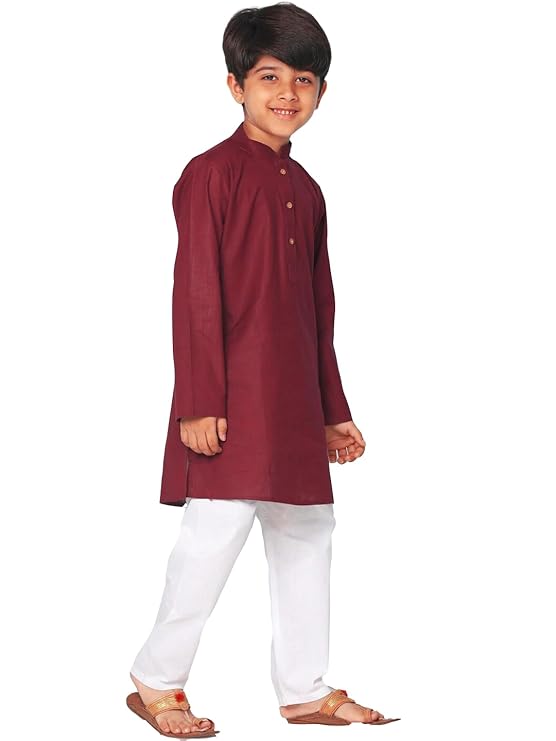 Comfy Maroon Kurta Pajama For Boys