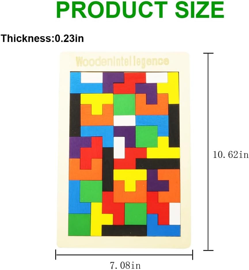 Wooden Kids Blocks Puzzles | Wood Intelligence Puzzle | 3-8Y