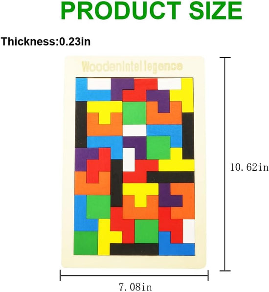 Wooden Kids Blocks Puzzles | Wood Intelligence Puzzle | 3-8Y