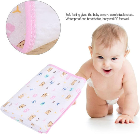 Baby Waterproof & Breathable Diaper Changing Mat | 0-12M | Pack of 2