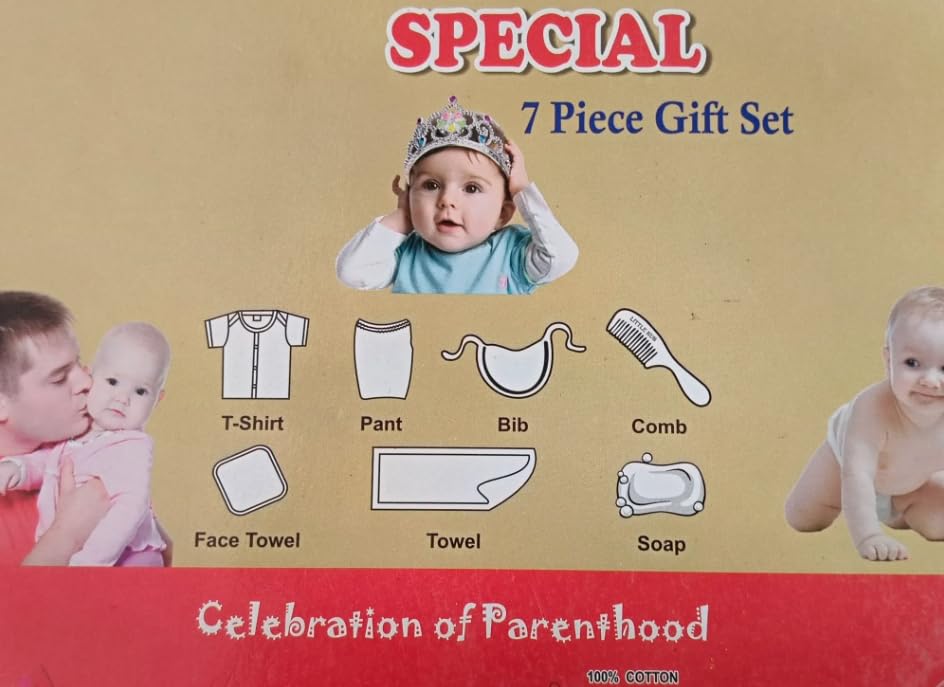 Little Hub NewBorn Gift Set | Pack of 7 | 0M | Unisex