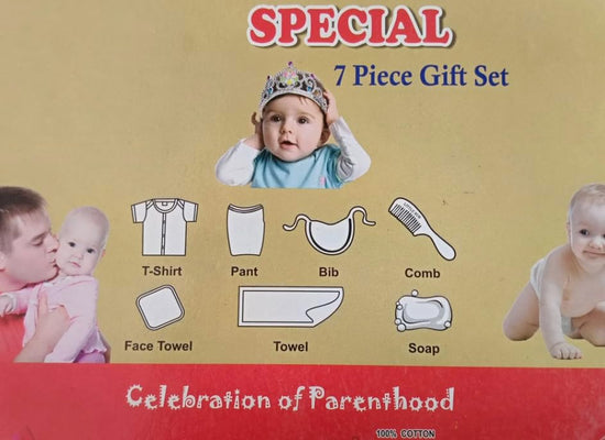 Little Hub NewBorn Gift Set | Pack of 7 | 0M | Unisex