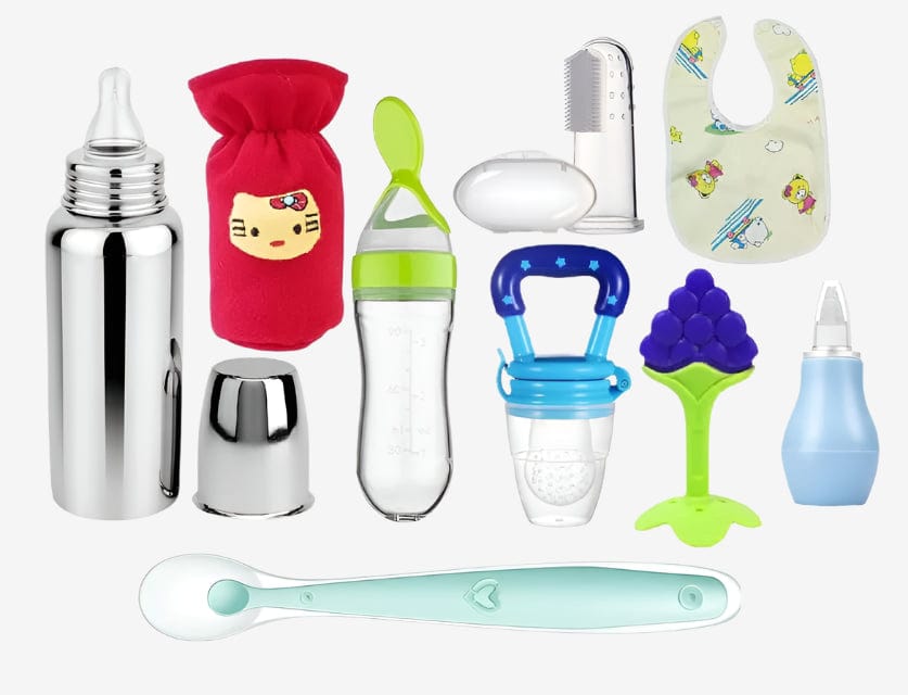 Baby Feeding Combo | Pack of 9 | Multicolor