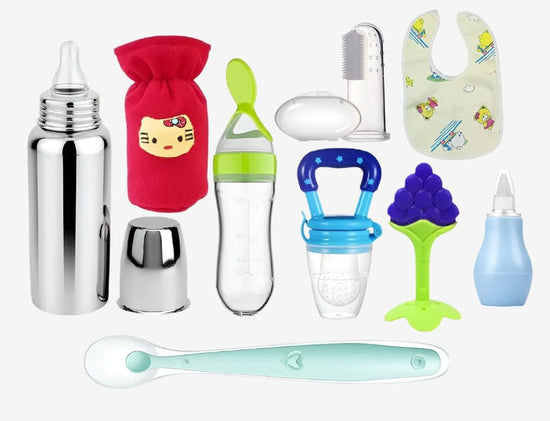 Baby Feeding Combo | Pack of 9 | Multicolor
