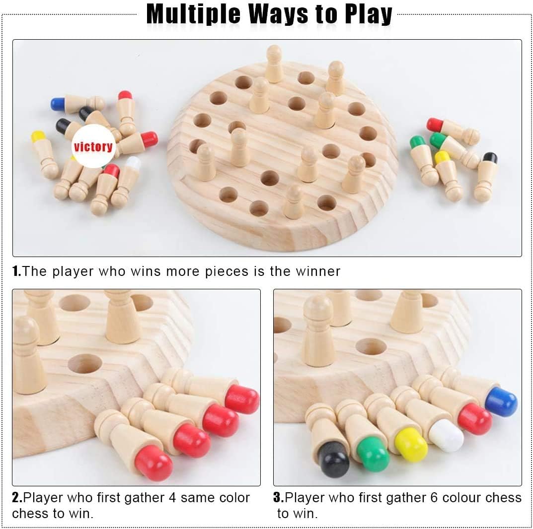 Memory Match Stick Chess Game | Funny Block Board Game