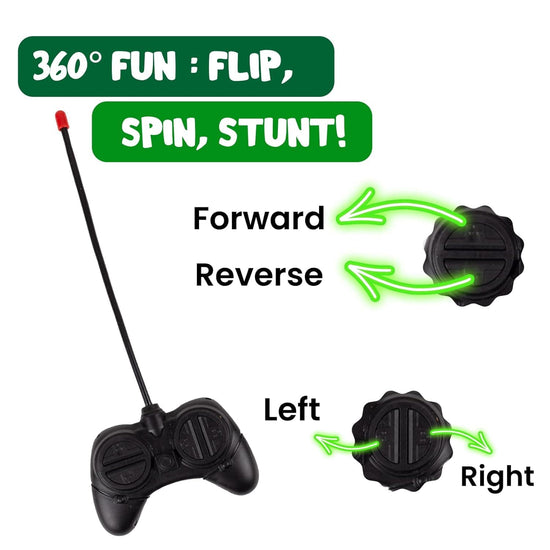 Small Stunt Car Toy | 360° Rotating & Rolling | Rechargeable & Remote Control