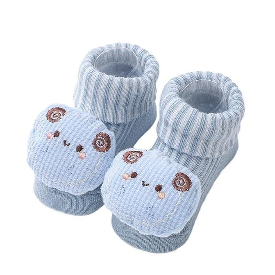 Fancy Cotton Socks For Newborn Babies | Multicolor | Unisex | Pack of 3