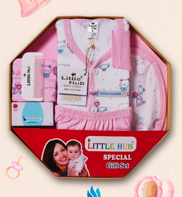 Little Hub NewBorn Gift Set | Pack of 7 | 0M | Unisex