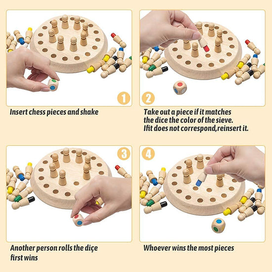 Memory Match Stick Chess Game | Funny Block Board Game