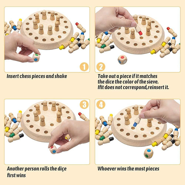 Memory Match Stick Chess Game | Funny Block Board Game