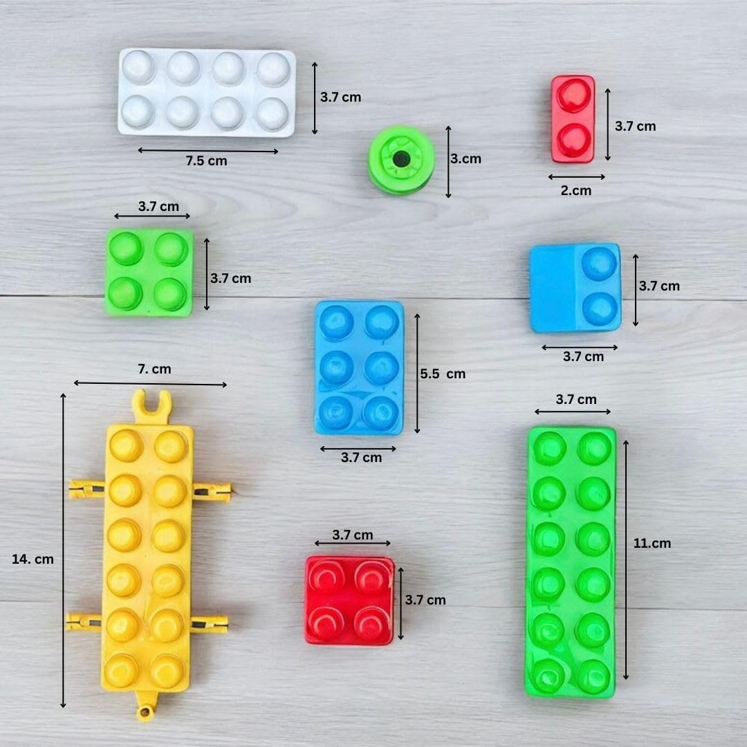 Mega Sized Blocks Toys | Building and Construction Block Set for Children | 80 Pcs
