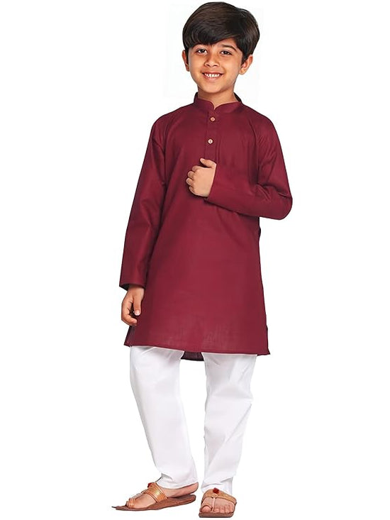 Comfy Maroon Kurta Pajama For Boys