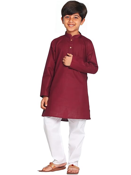 Comfy Maroon Kurta Pajama For Boys