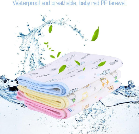 Baby Waterproof & Breathable Diaper Changing Mat | 0-12M | Pack of 2
