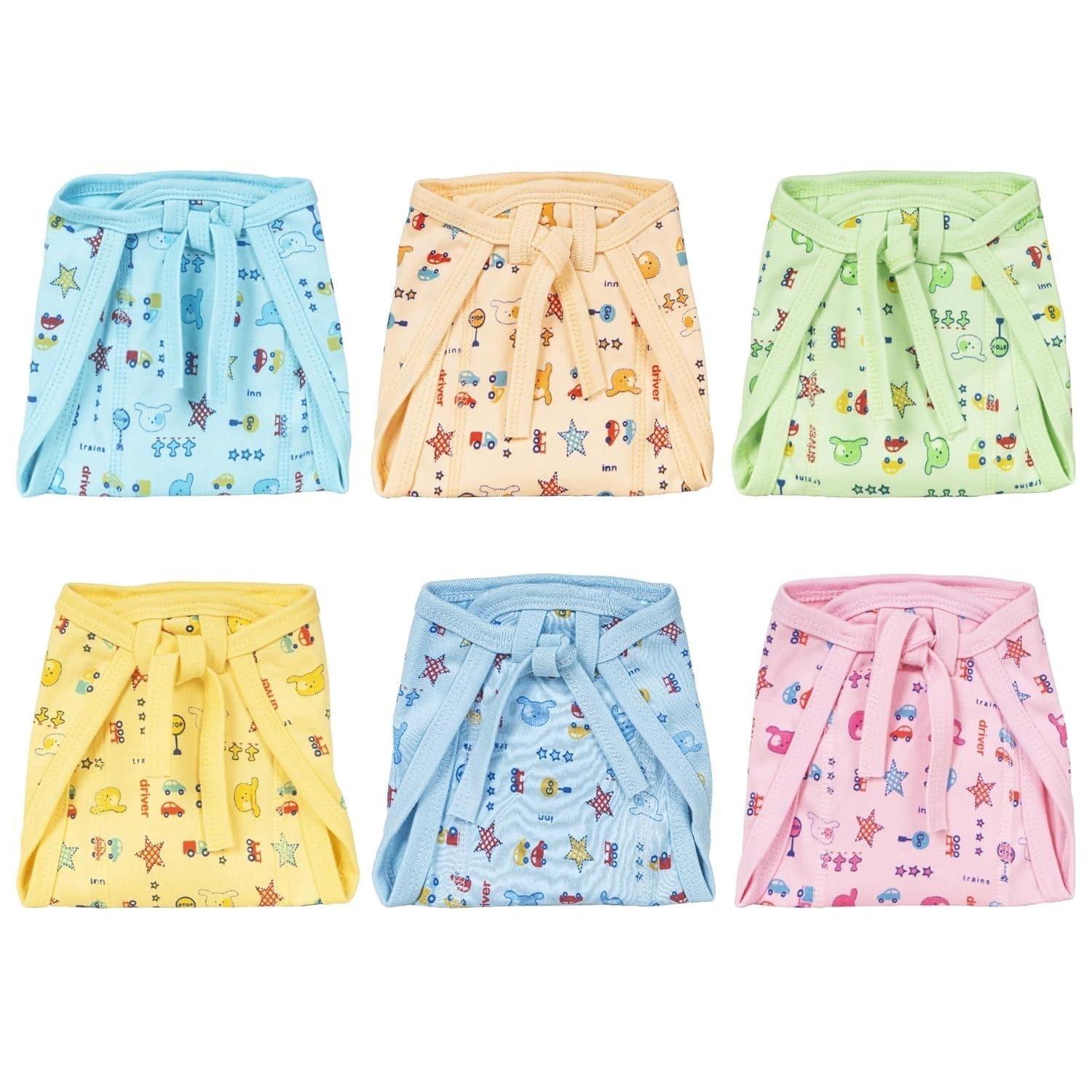 Padded Langhot For Newborn Babies | Pack of 6 | Unisex | Multicolor