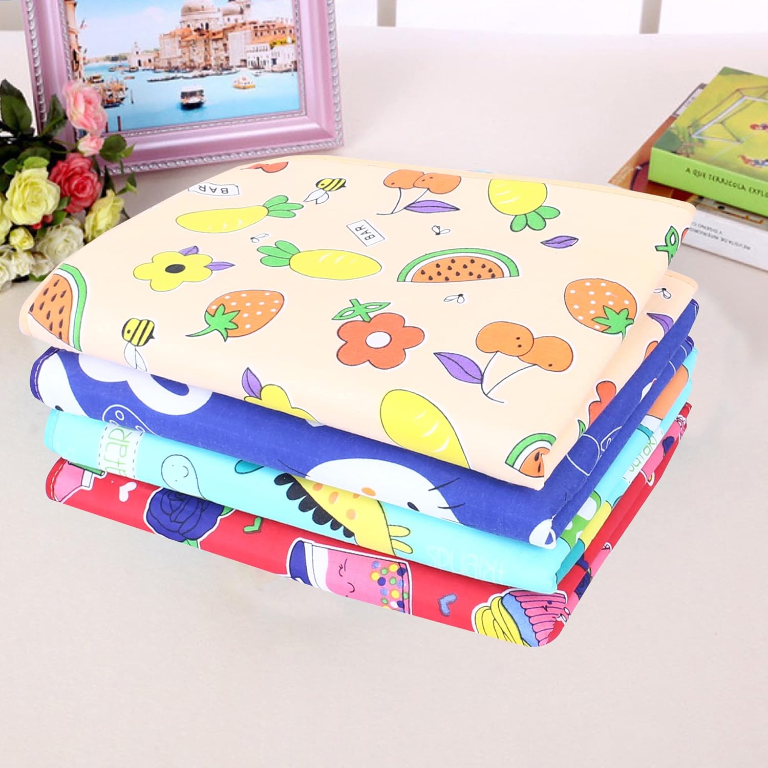 Baby Waterproof & Breathable Diaper Changing Mat | 0-12M | Pack of 2