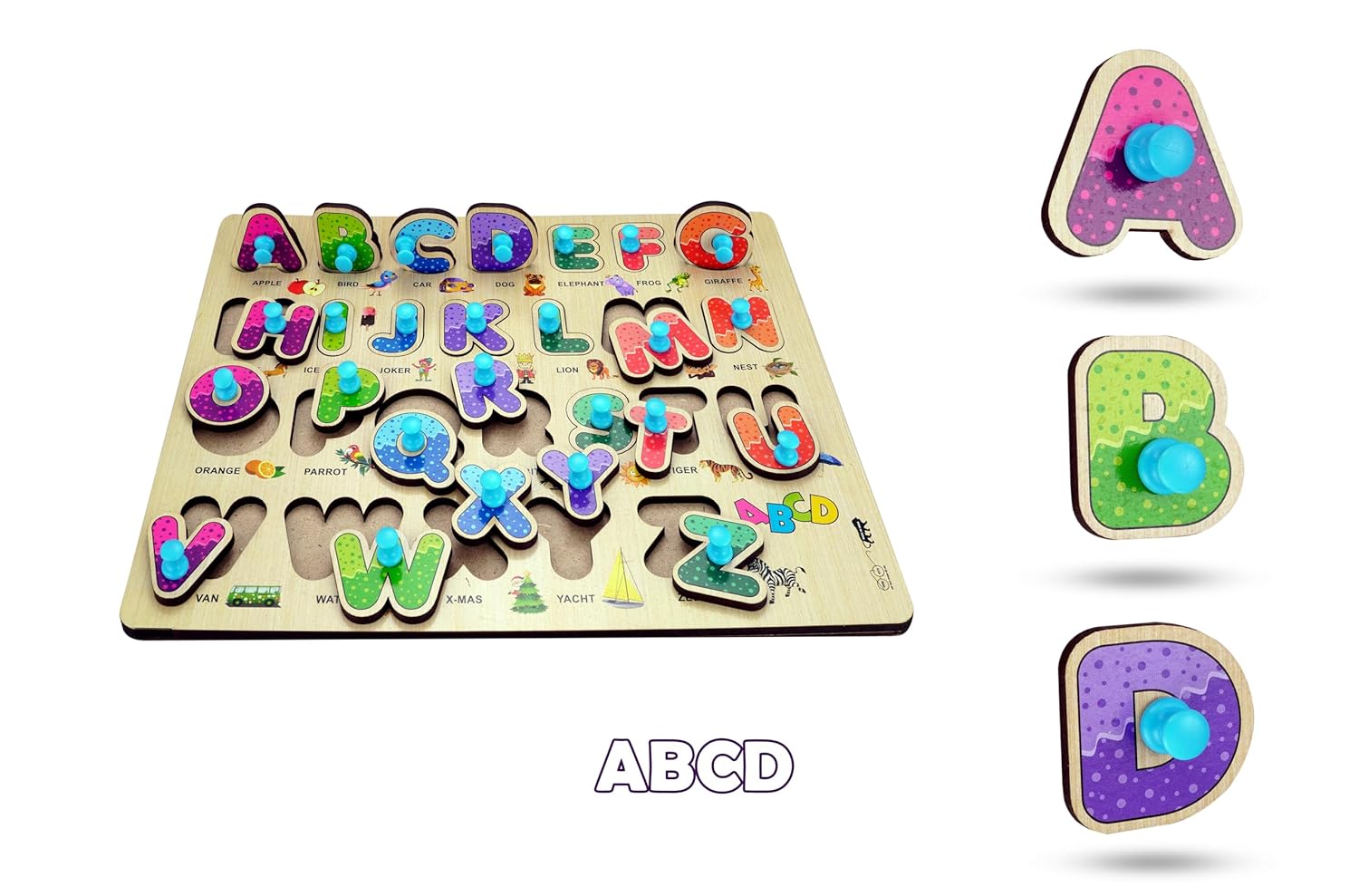 Wooden Learning Educational Board for Kids | Puzzle Toys | 2+ Years