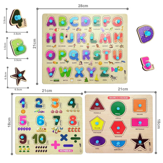 Wooden Learning Educational Board for Kids | Puzzle Toys | 2+ Years