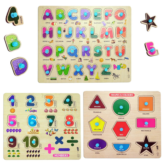 Wooden Learning Educational Board for Kids | Puzzle Toys | 2+ Years