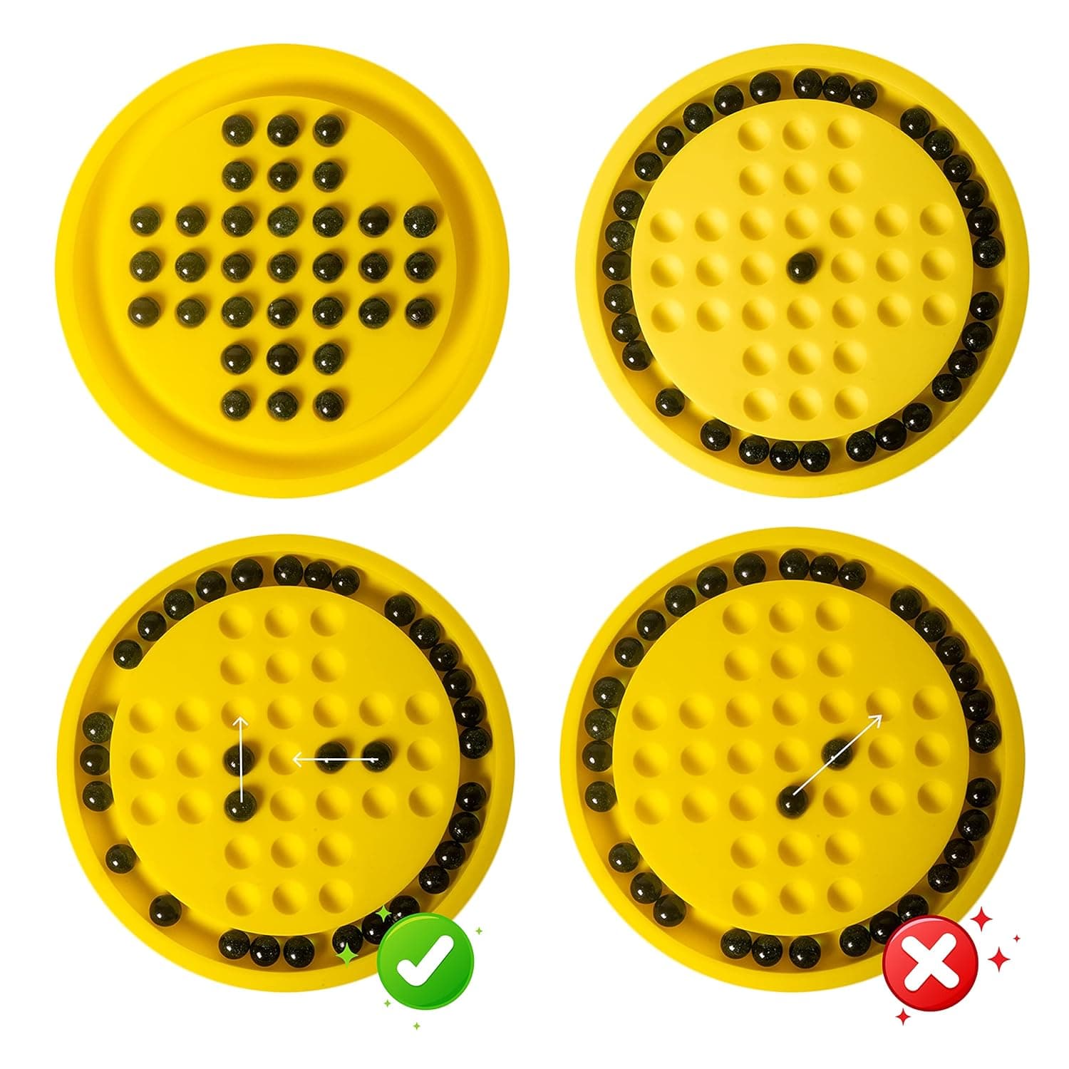 Brainvita Marble Solitaire | Board Game with 32 Marbles | +5Y