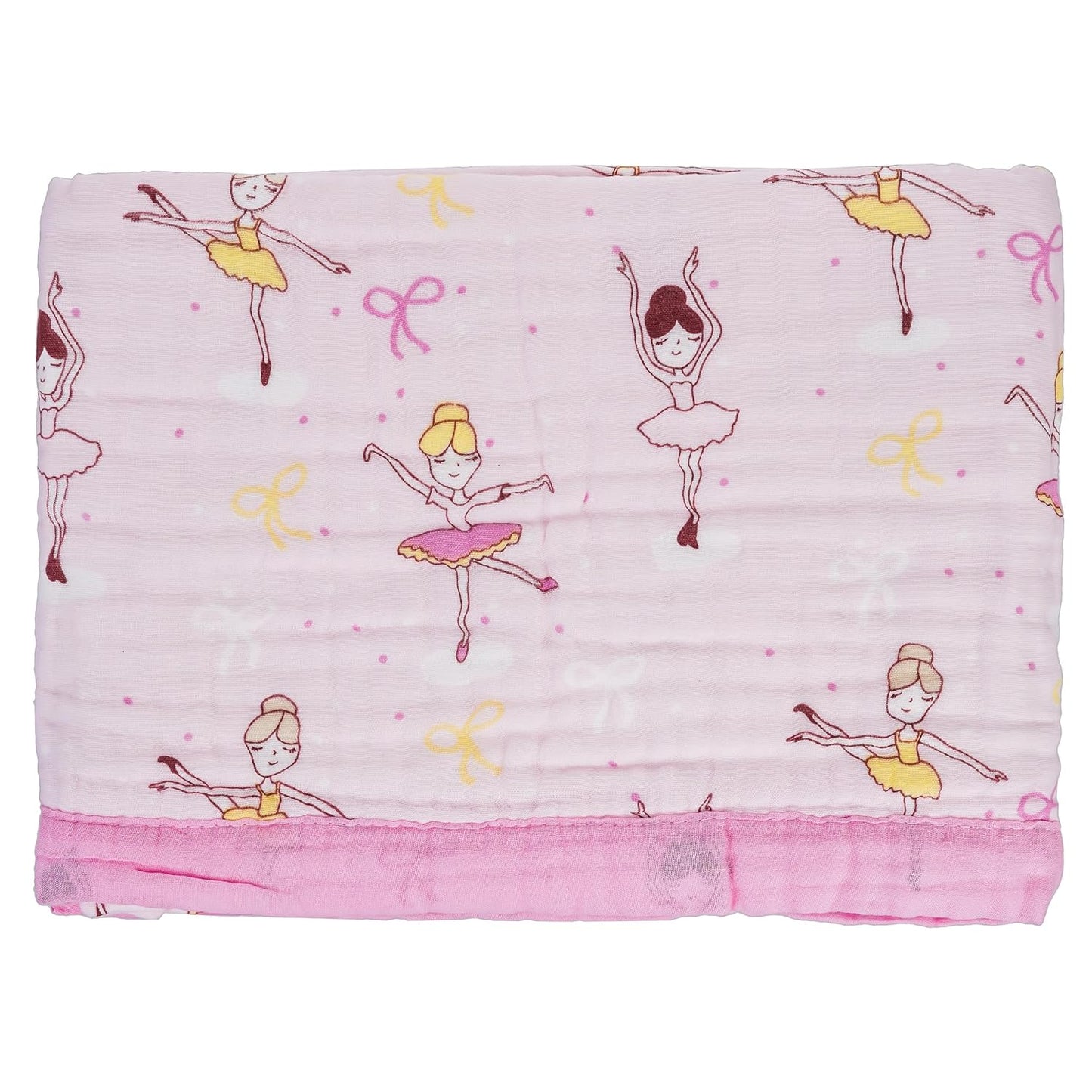 Newborn Muslin Swaddle Blanket | Soft & Skin-Friendly | Baby Pink