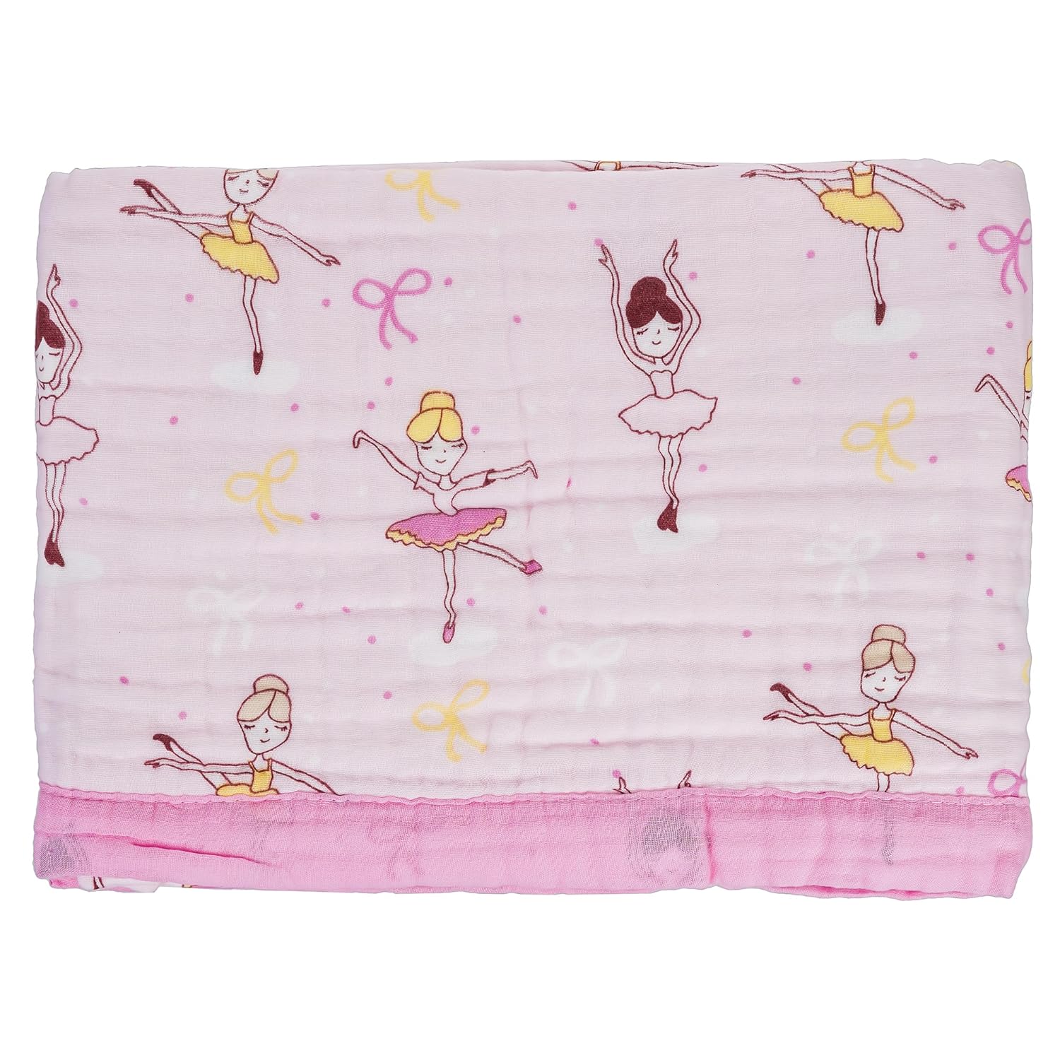 Newborn Muslin Swaddle Blanket | Soft & Skin-Friendly | Baby Pink
