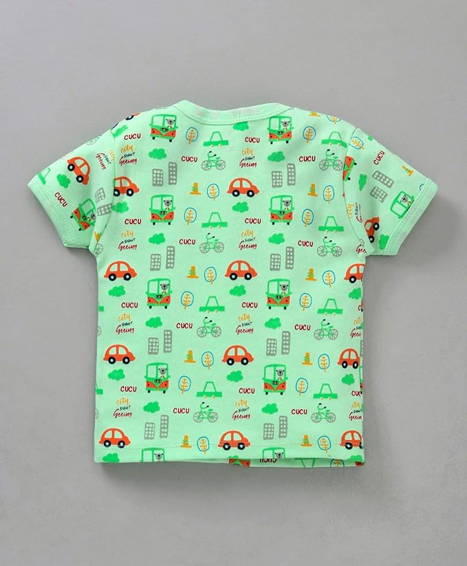 Cucumber Front Open Printed Jabla | Pure Cotton | Pack of 3