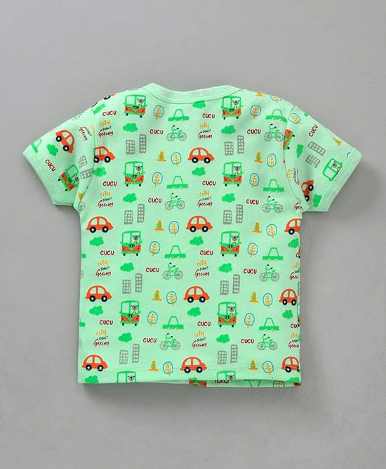 Cucumber Front Open Printed Jabla | Pure Cotton | Pack of 3