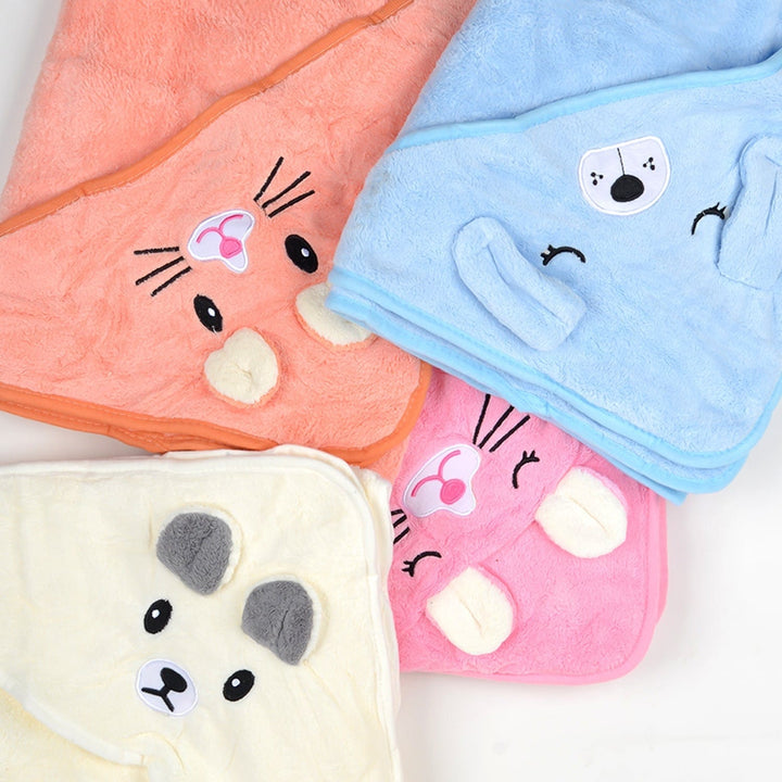 Baby Fleece Bath Towel | Non Linting | 80 x 80 cm