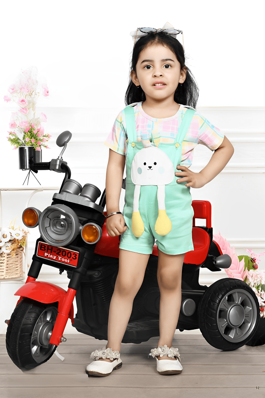 Dungaree For Girls | Soft & Lighweight | Aqua Green