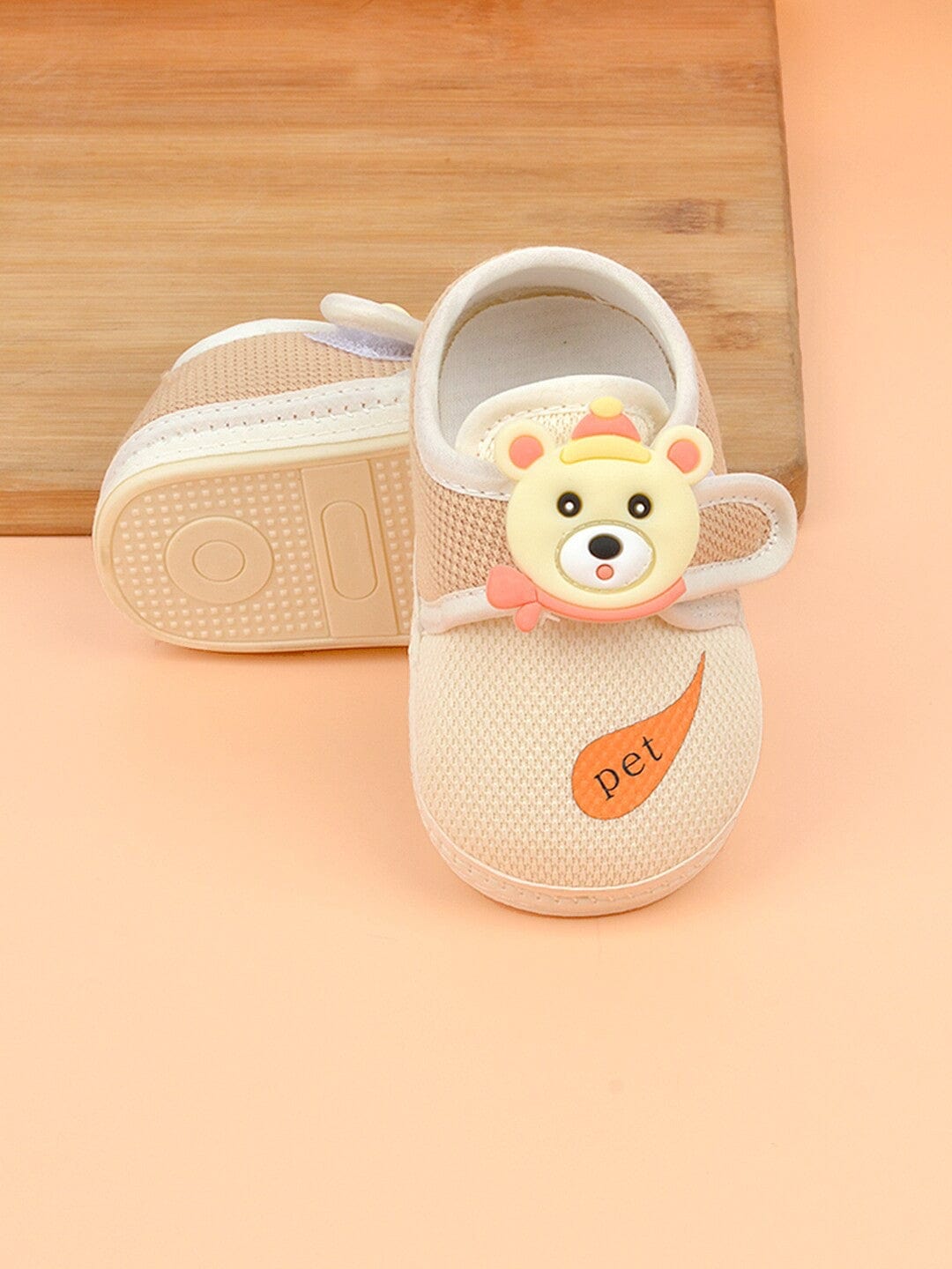 Colorful Velcro Textured Sneaker For NewBorn | 0-18M