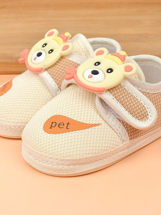 Colorful Velcro Textured Sneaker For NewBorn | 0-18M