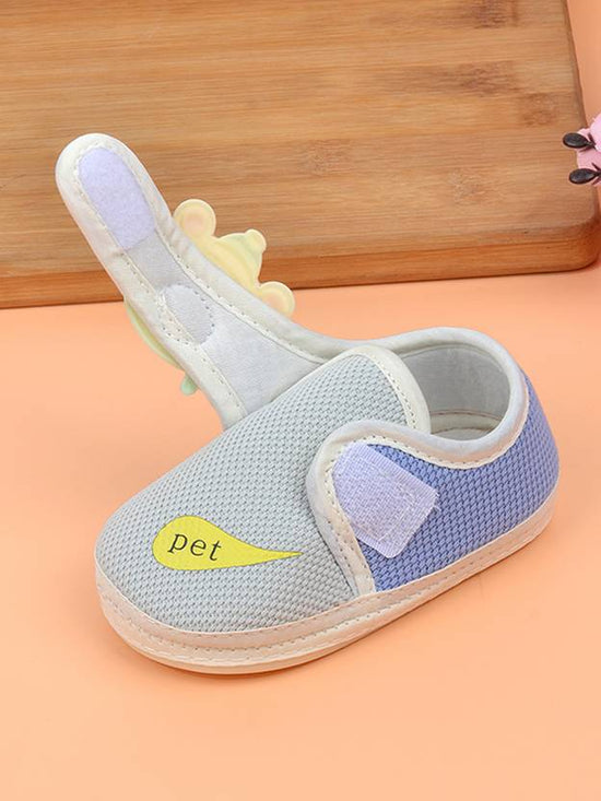 Colorful Velcro Textured Sneaker For NewBorn | 0-18M