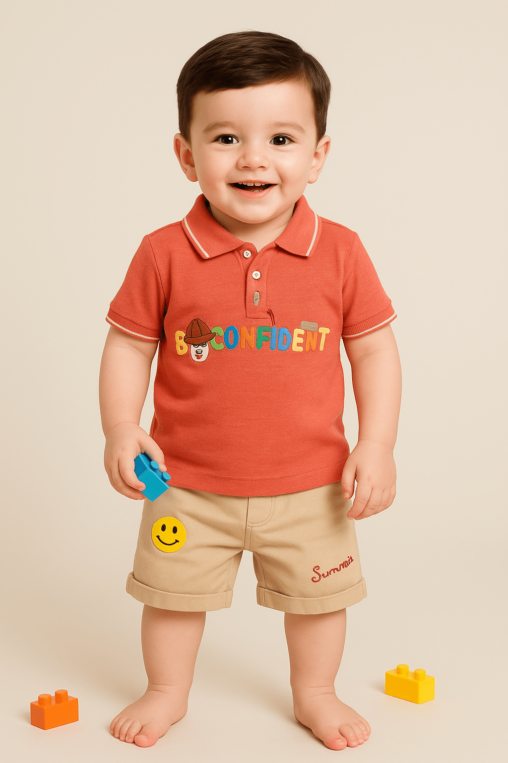 Clothing Sets For Boys | Collar Tshirts With Solid Shorts